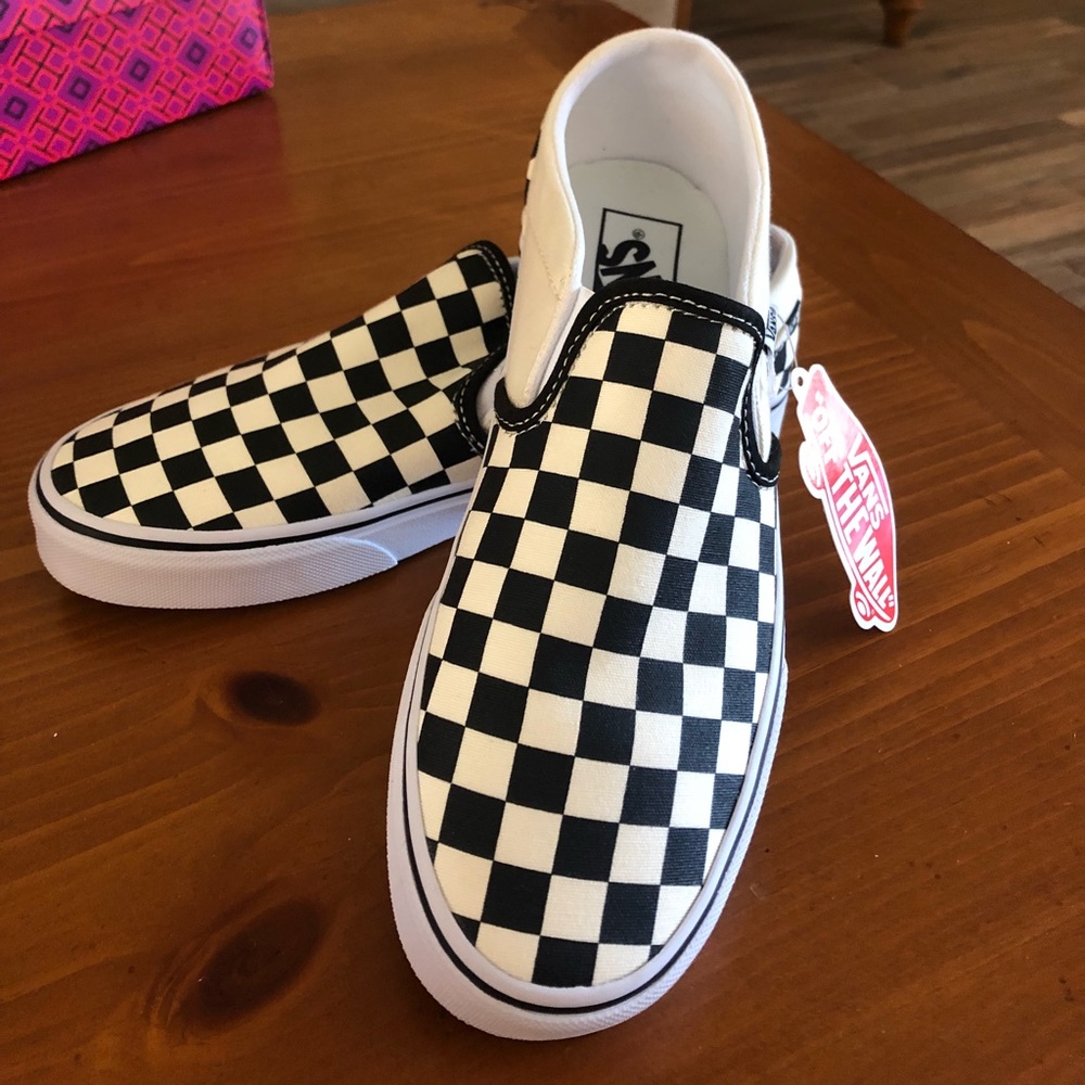 Brand new checkered vans